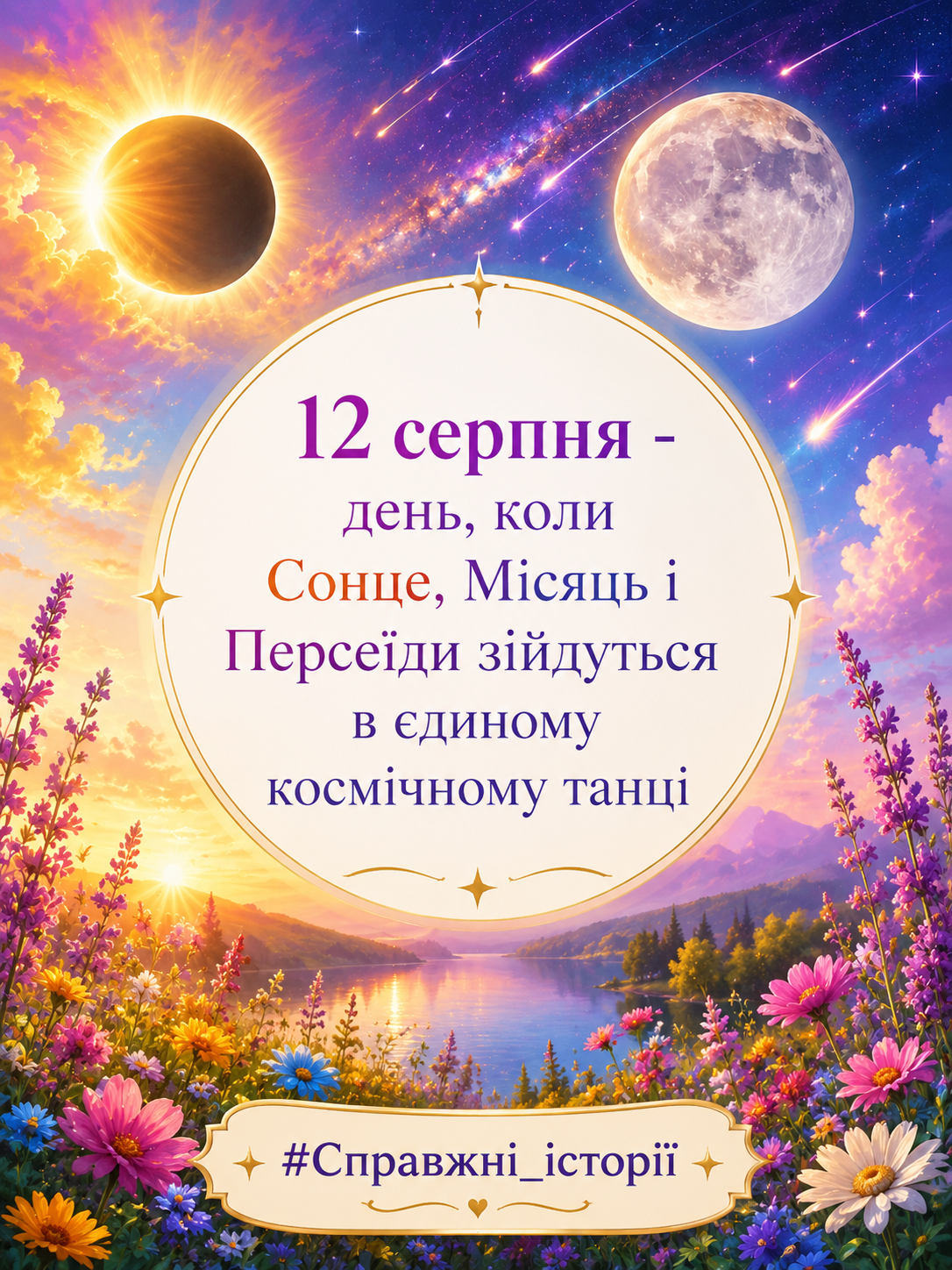 12 серпня Сонце, Місяць і Персеїди сходяться в єдиному космічному&nbsp;танці